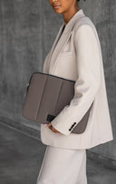 Markberg.dk kontortilbehør ONE SIZE AloraMBG Laptop Sleeve 14", Recycled, Line Puffer