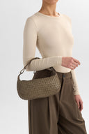 Markberg Mini Muse Taske Ivy Green Flettet Læder