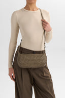 Markberg Mini Muse Taske Ivy Green Flettet Læder