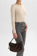 Markberg Zahara Håndtaske Dark Brown Suede