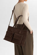 Markberg Kelsey Arbejdstaske Dark Brown Suede