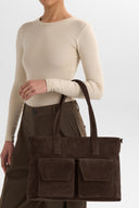 Markberg Kelsey Arbejdstaske Dark Brown Suede