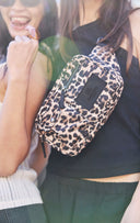 DarlaMBG Leopard Bum Bag, Monochrome