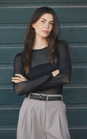 Harlyn Bælte Flet Sort/Guld