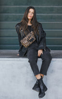 DarlaMBG Leopard Bum Bag, Monochrome