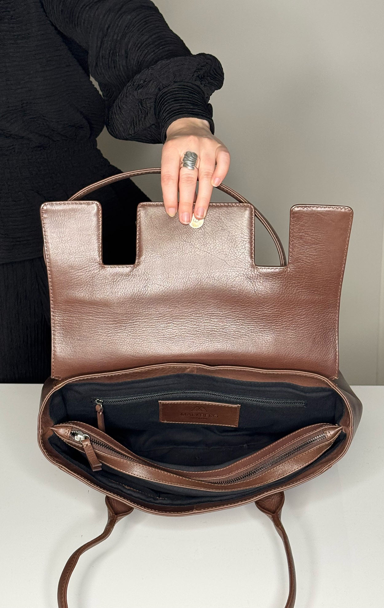 NatalieMBG Work bag in Grain leather - Markberg – Markberg.com